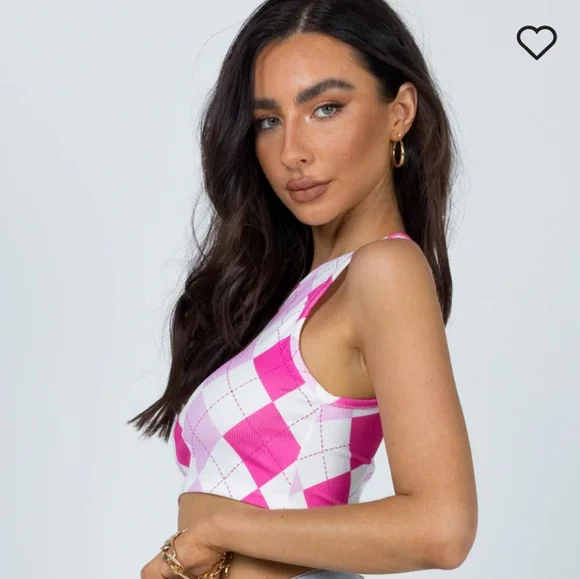 Princess Polly Pink Argyle Skirt Set - Picture 9 of 15